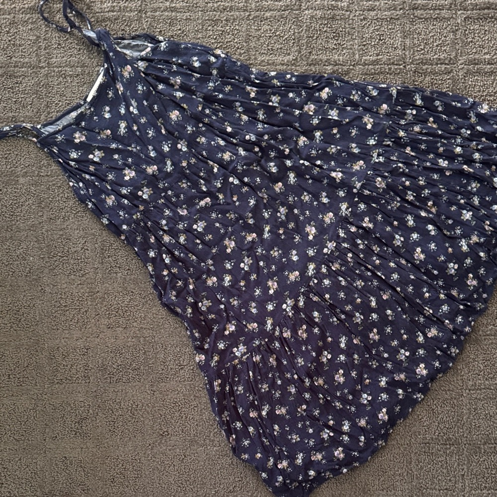 Floral Navy Blue Dress